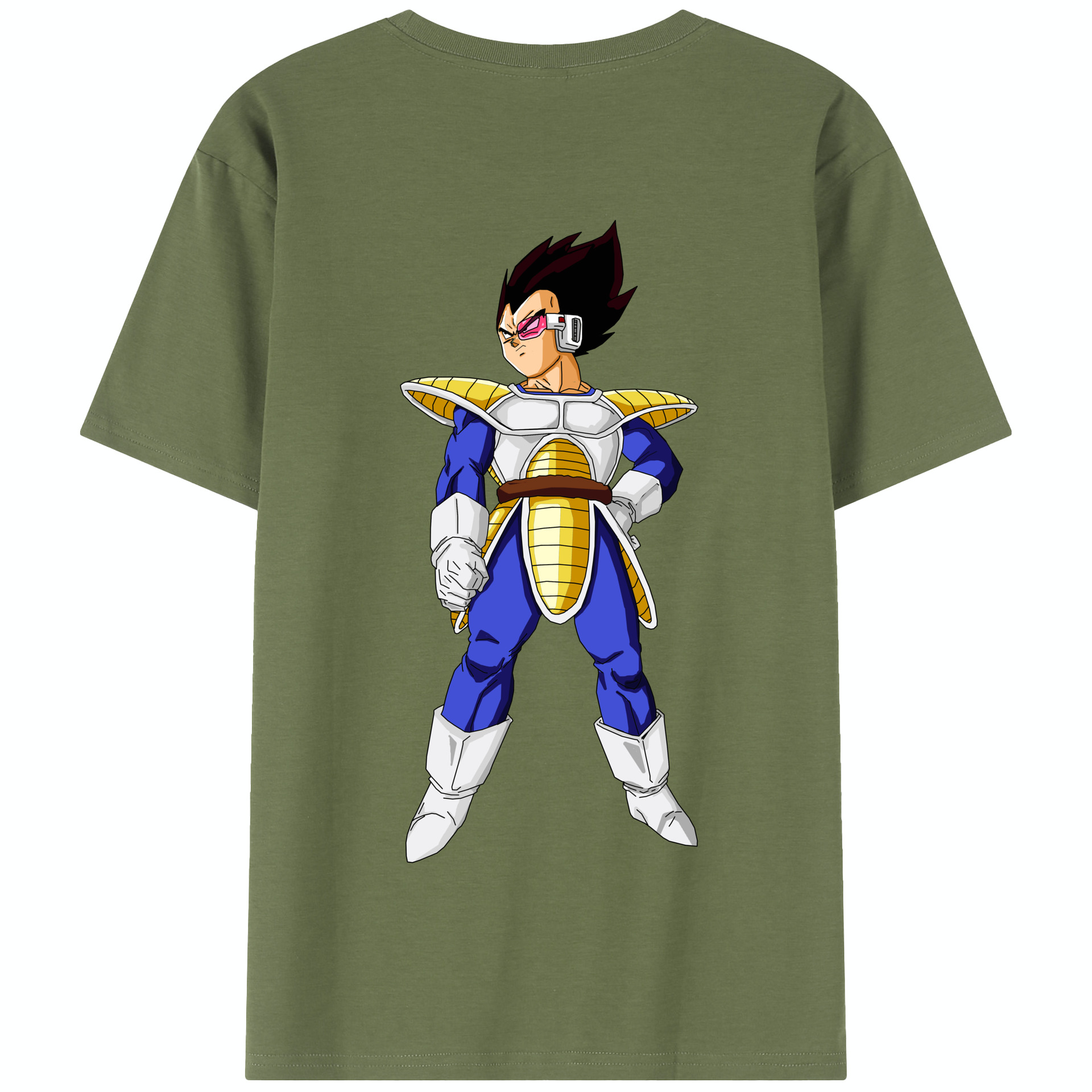 （画像用） ドラゴンボール ベジータ四世（Bejīta Yonsei）DRAGON BALL Vegeta IV 綿100％半袖Tシャツ（背面プリント）